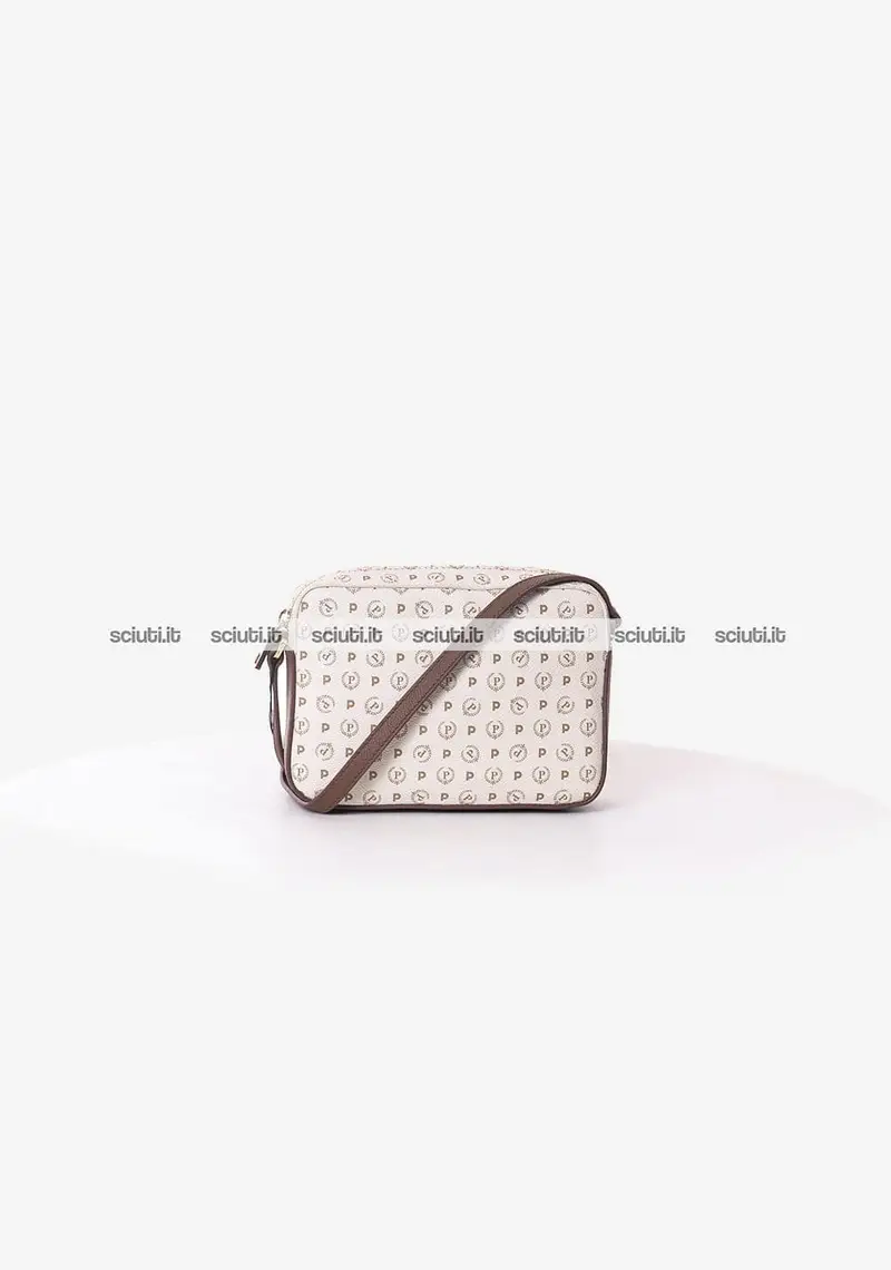 Tracolla piccola Pollini Heritage donna bianco avorio marrone