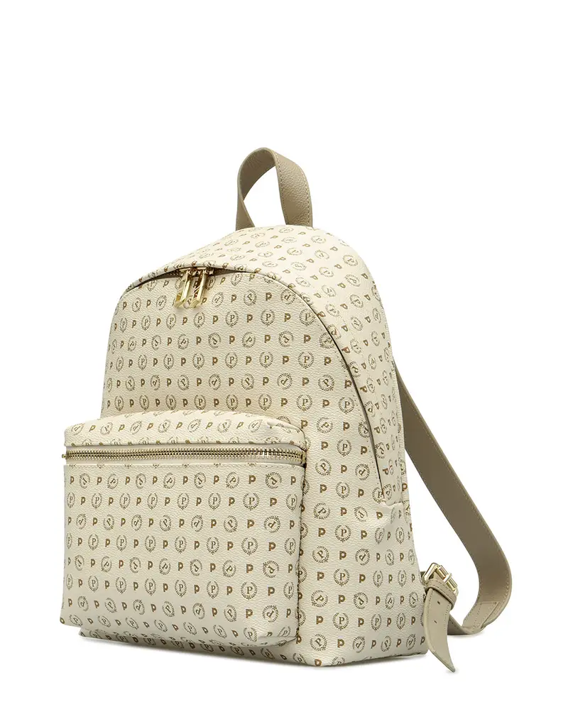 Zaino Heritage Logo Classic AVORIO/GHIACCIO, Pollini Bianco miniatura 2