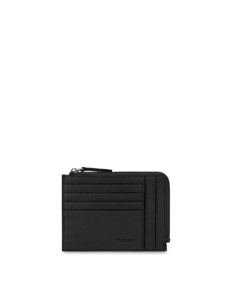 Zip Card Holder the New Touch , Pollini Nero