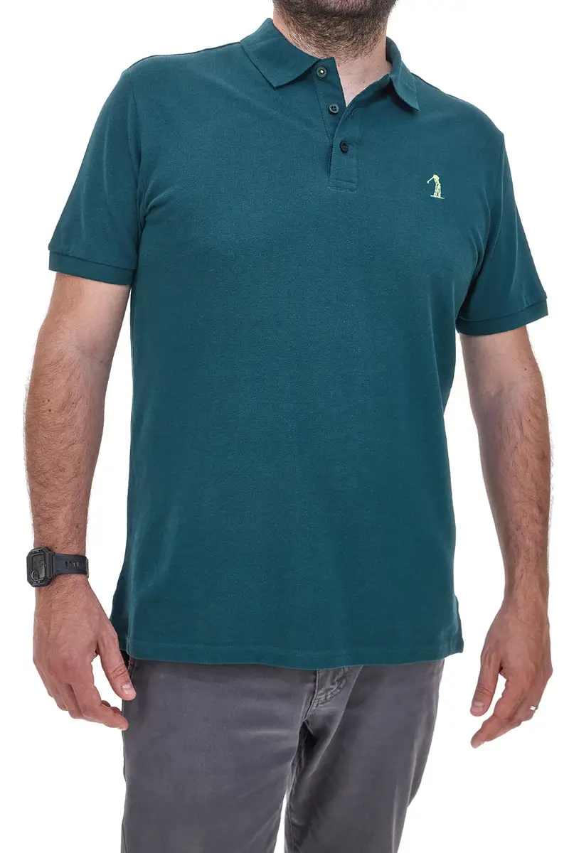 Polo Mezza Manica Verde Petrolio 100% Cotone U.S. GOLF CLUB PO2000