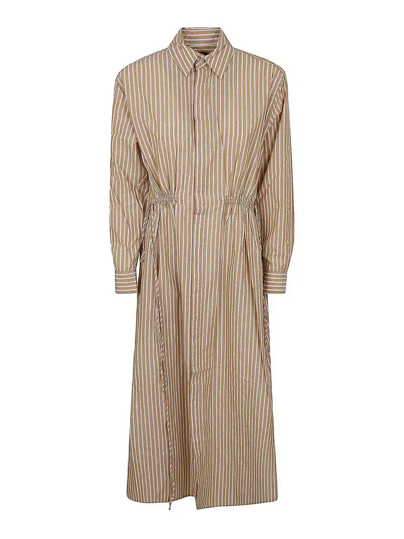 Abiti-vestiti con camicia tessuta Cammello