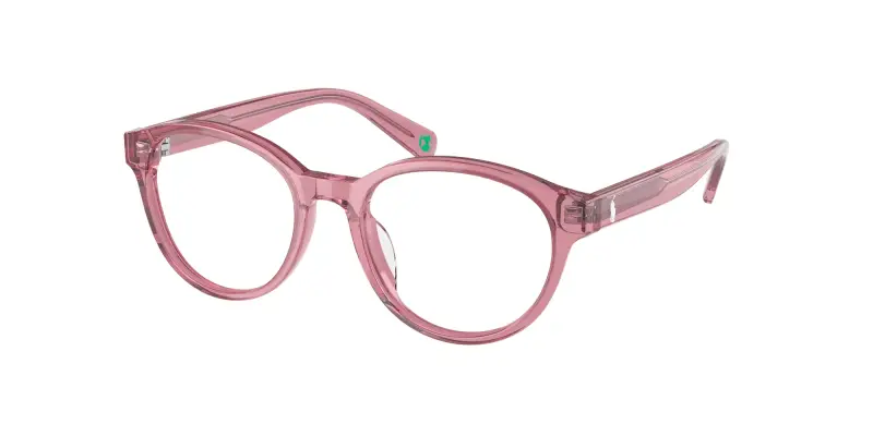 Bambino Polo Ralph Lauren PP8546U 5220 Montature da vista Acetato Rosa Trasparente Rotonda Normale