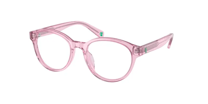 Bambino Polo Ralph Lauren PP8546U 6098 Montature da vista Acetato Rosa Trasparente Rotonda Normale