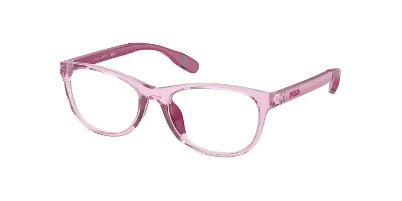 Bambino Polo Ralph Lauren PP8548U 6191 Montature da vista Iniettato Rosa Trasparente Cat Eye Normale