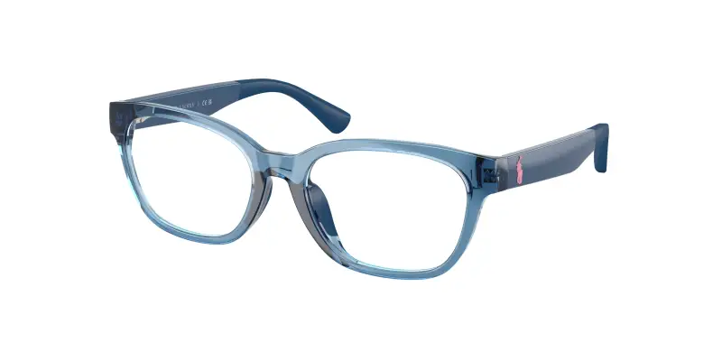Bambino Polo Ralph Lauren PP8553U 6368 Montature da vista Iniettato Blu Trasparente Pillow Normale