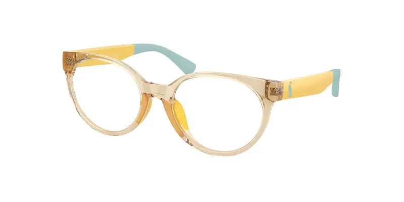 Bambino Polo Ralph Lauren PP8554U 5756 Montature da vista Iniettato Giallo Trasparente Pantos Normale