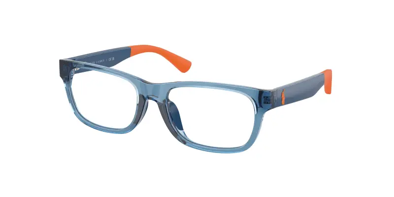 Bambino Polo Ralph Lauren PP8555U 6368 Montature da vista Iniettato Blu Trasparente Squadrata Normale