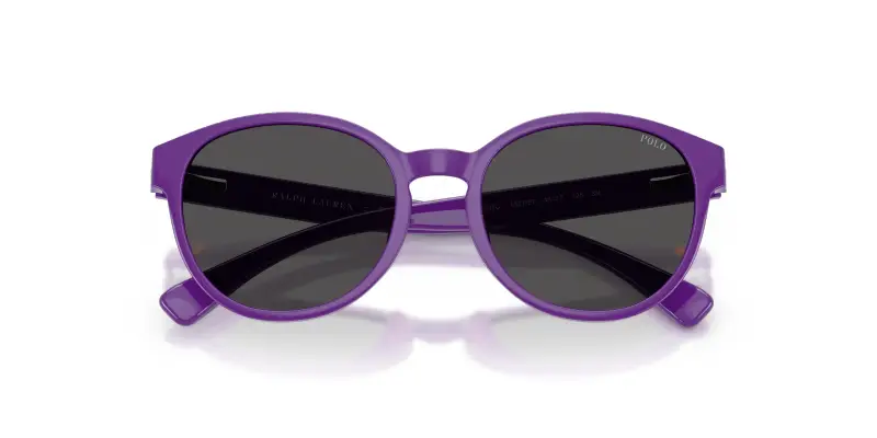 Bambino Polo Ralph Lauren PP9509U 632787 Occhiali da sole Iniettato Viola Grigio Pantos Normale miniatura 2