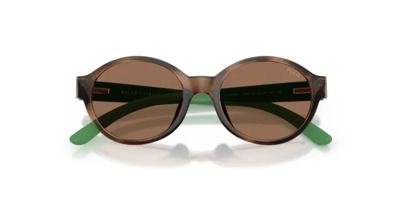 Bambino Polo Ralph Lauren PP9510U 597473 Occhiali da sole Iniettato Tartaruga Marrone Rotonda Normale miniatura 2