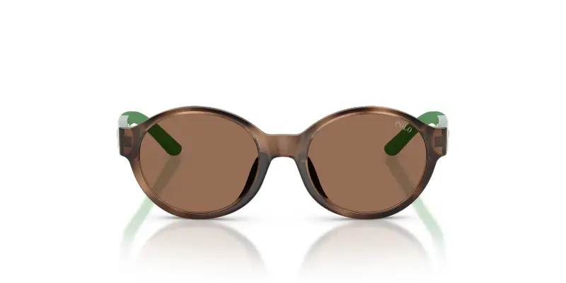 Bambino Polo Ralph Lauren PP9510U 597473 Occhiali da sole Iniettato Tartaruga Marrone Rotonda Normale miniatura 3