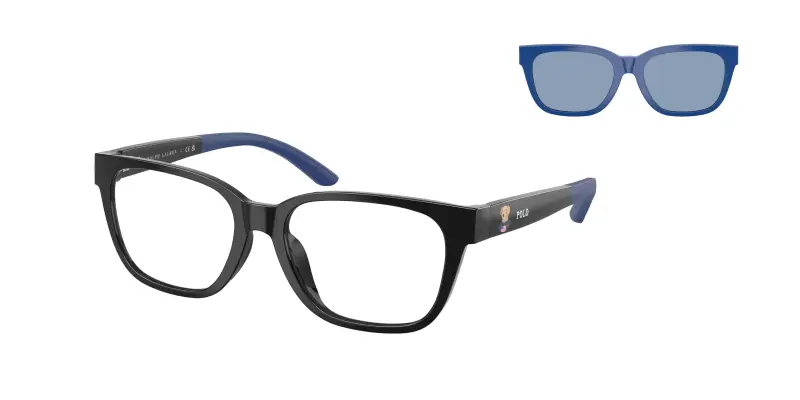 Bambino Polo Ralph Lauren PP9511U 500172 Occhiali da sole Iniettato Nero Trasparente Squadrata Normale