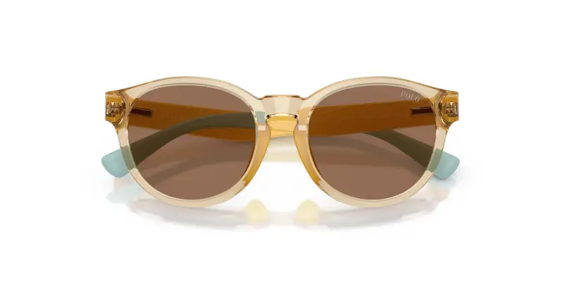 Bambino Polo Ralph Lauren PP9512U 575673 Occhiali da sole Iniettato Giallo Marrone Pantos Normale miniatura 2