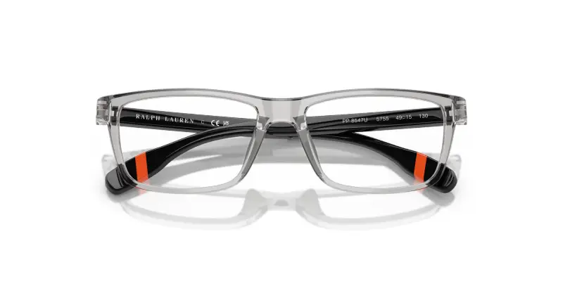 Bambino PP8547U 5755 Montature da vista Iniettato Grigio Trasparente Squadrata Normale miniatura 2