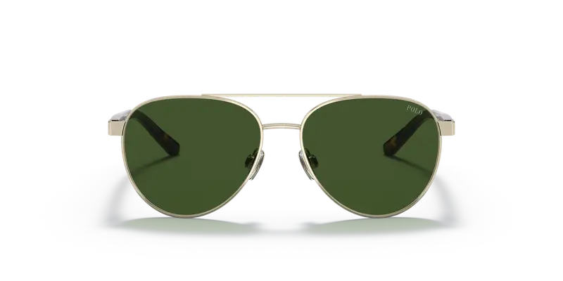 Polo Ralph Lauren Bambino PP9001 918971 Occhiali da sole Metallo Oro Verde Pilot Normale miniatura 2