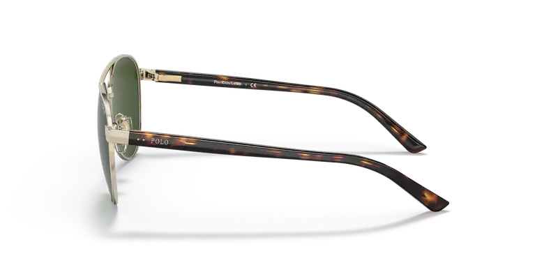 Polo Ralph Lauren Bambino PP9001 918971 Occhiali da sole Metallo Oro Verde Pilot Normale miniatura 3