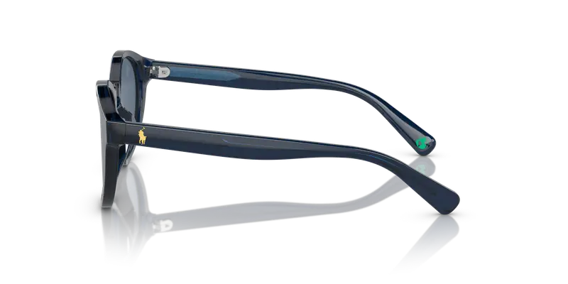 Polo Ralph Lauren Bambino PP9505U 596480 Occhiali da sole Acetato Blu Blu Rotonda Normale miniatura 3