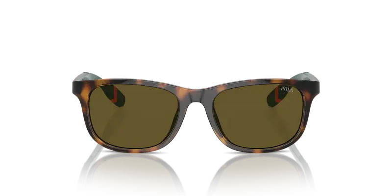 Polo Ralph Lauren Bambino PP9507U 500373 Occhiali da sole Iniettato Tartaruga Verde Pillow Normale miniatura 2