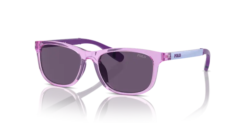 Polo Ralph Lauren Bambino PP9507U 59471A Occhiali da sole Iniettato Viola Viola Pillow Normale miniatura 3