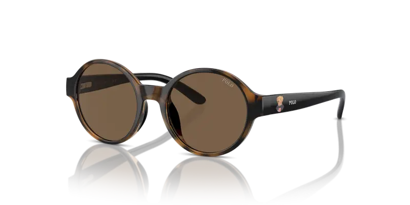 Polo Ralph Lauren Bambino PP9508U 500373 Occhiali da sole Iniettato Tartaruga Marrone Rotonda Normale miniatura 3