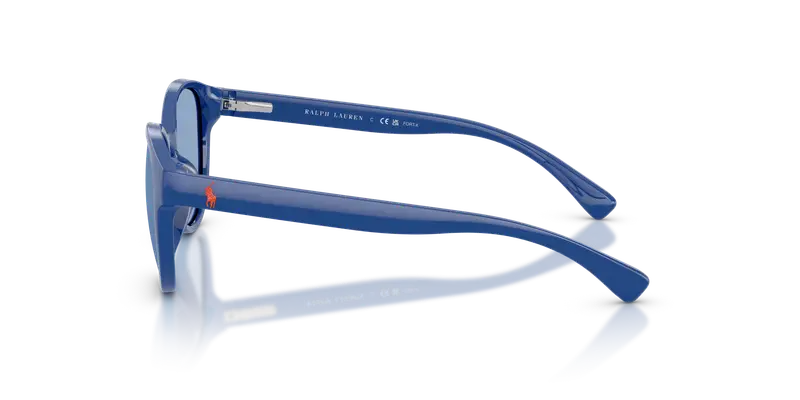 Polo Ralph Lauren Bambino PP9509U 596272 Occhiali da sole Iniettato Blu Blu Pantos Normale miniatura 3