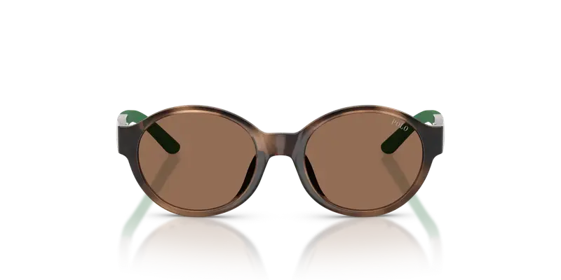 Polo Ralph Lauren Bambino PP9510U 500373 Occhiali da sole Iniettato Tartaruga Marrone Rotonda Normale miniatura 2