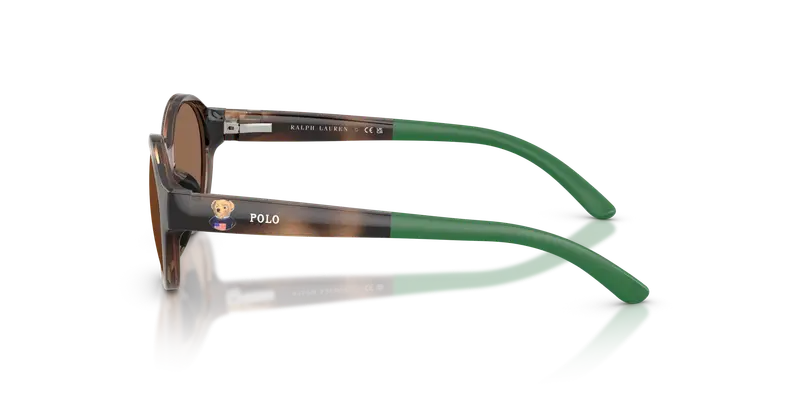 Polo Ralph Lauren Bambino PP9510U 500373 Occhiali da sole Iniettato Tartaruga Marrone Rotonda Normale miniatura 3