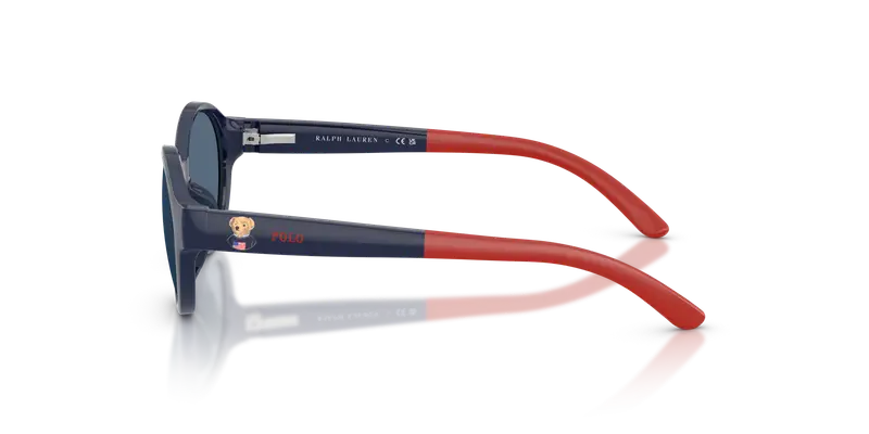 Polo Ralph Lauren Bambino PP9510U 562080 Occhiali da sole Iniettato Blu Blu Rotonda Normale miniatura 3