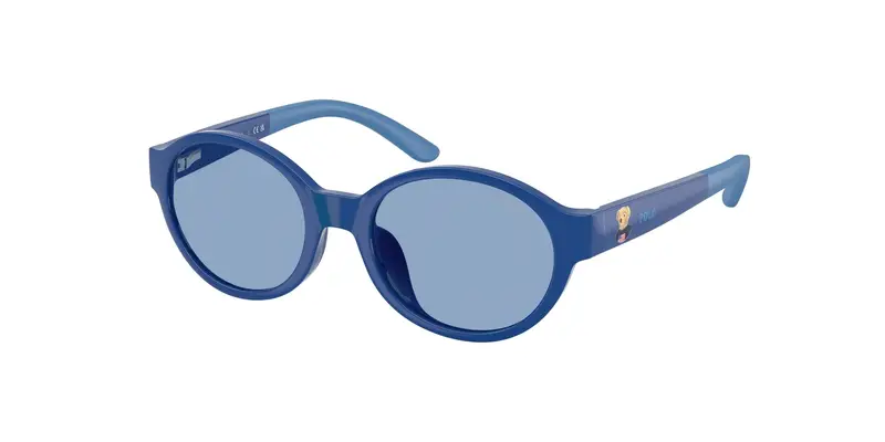 Polo Ralph Lauren Bambino PP9510U 596272 Occhiali da sole Iniettato Blu Blu Rotonda Normale