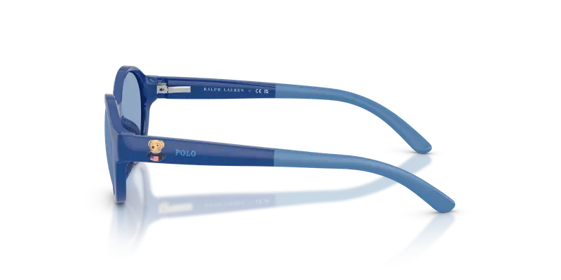 Polo Ralph Lauren Bambino PP9510U 596272 Occhiali da sole Iniettato Blu Blu Rotonda Normale miniatura 3