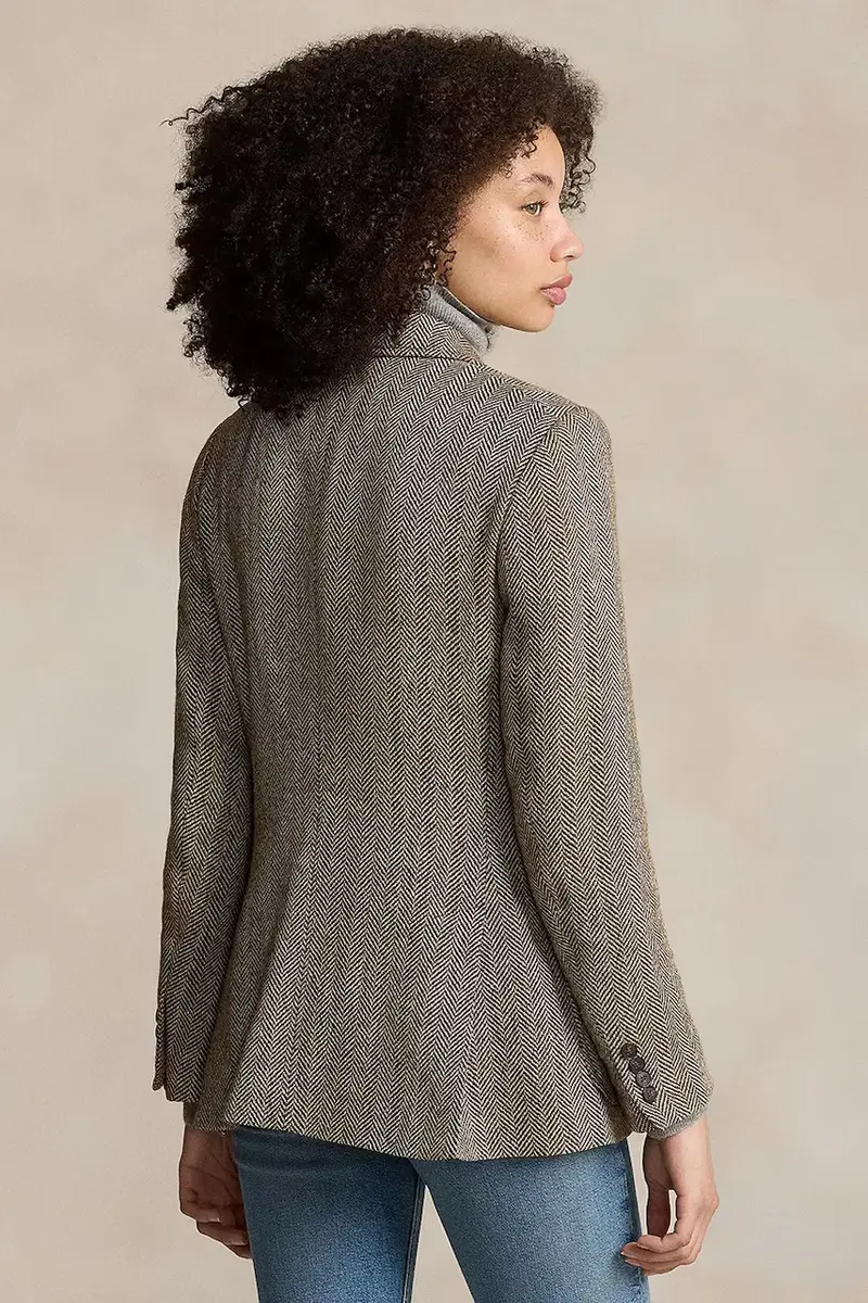 blazer con aggiunta di lana colore beige 211891070 miniatura 2