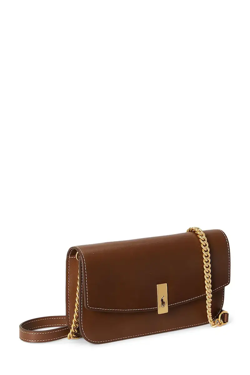 borsa in pelle Marrone miniatura 2