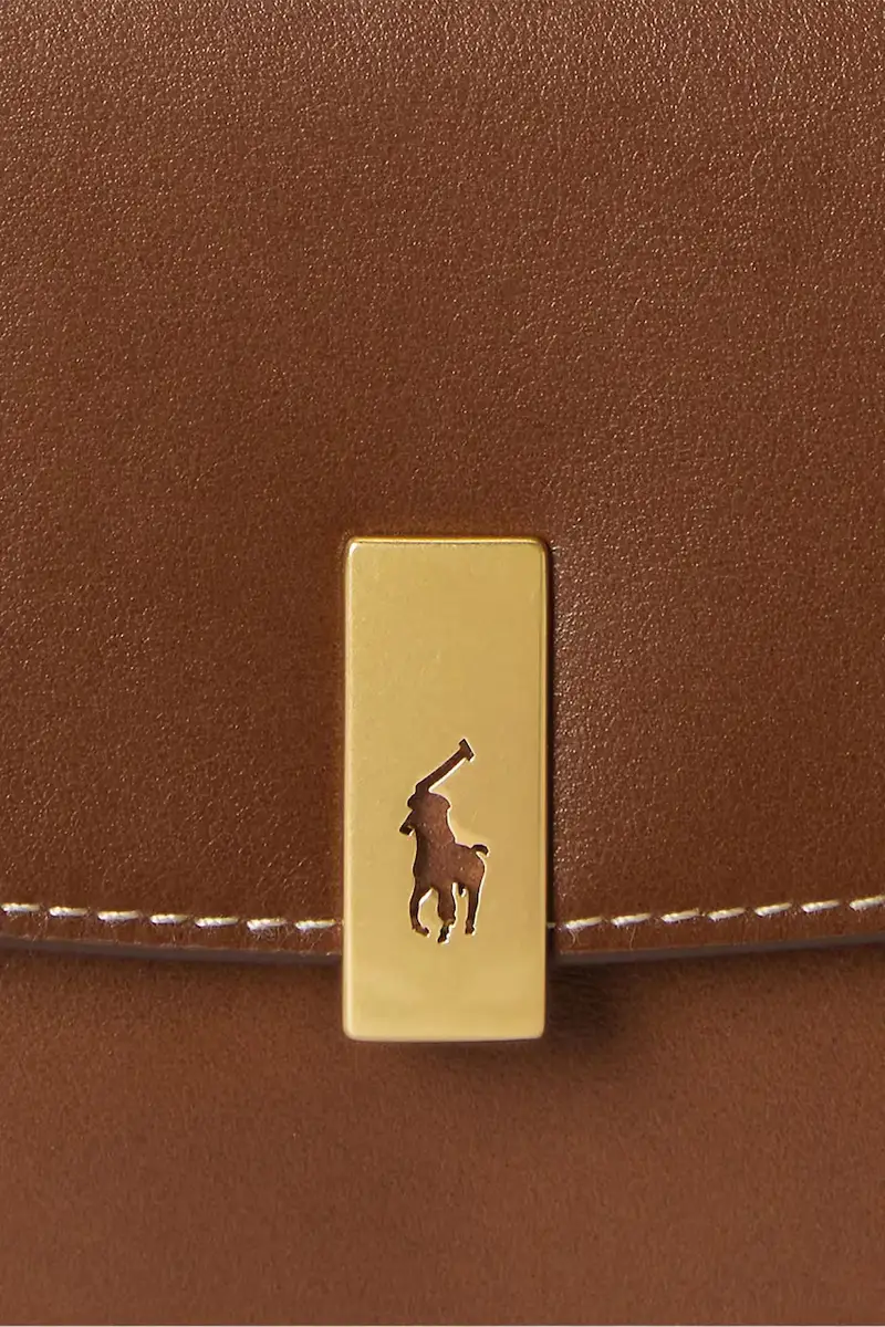 borsa in pelle Marrone miniatura 5