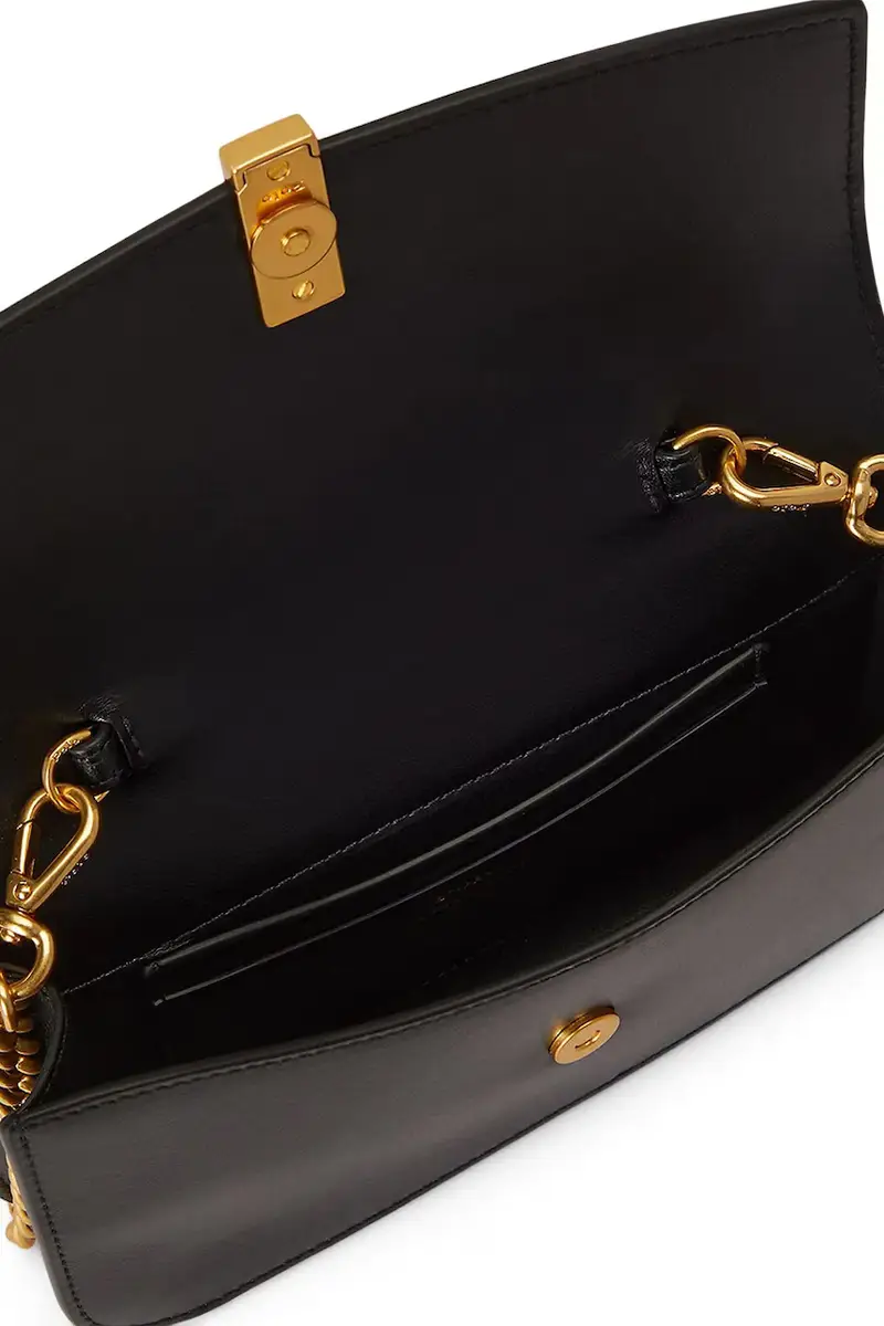 borsa in pelle Nero miniatura 4