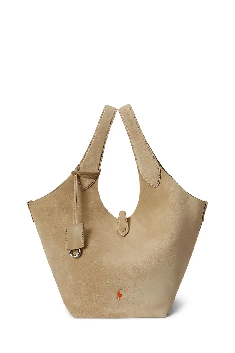 borsa in pelle scamosciata Beige