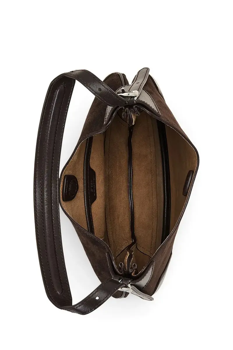 borsa in pelle scamosciata colore marrone 428945972 miniatura 4