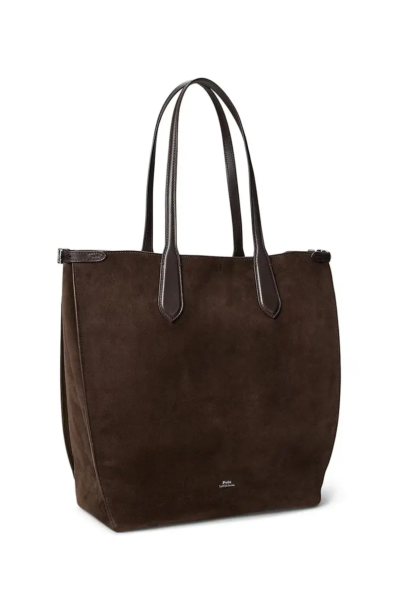 borsa in pelle scamosciata colore marrone 428968152 miniatura 2