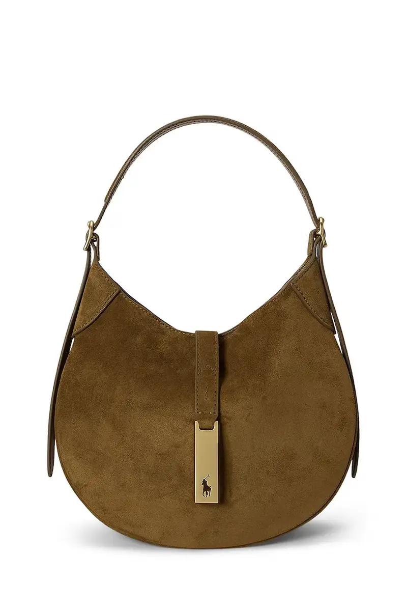 borsa in pelle scamosciata Marrone