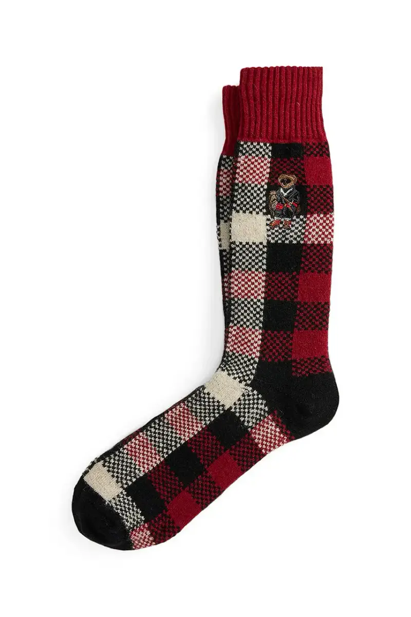 calze con lana colore granata 449P04704