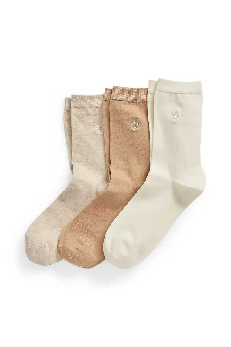 calzini pacco da 3 colore beige 455770345