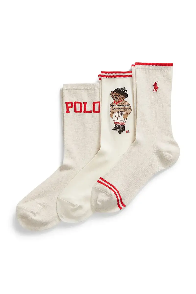 calzini pacco da 3 colore beige 455982964