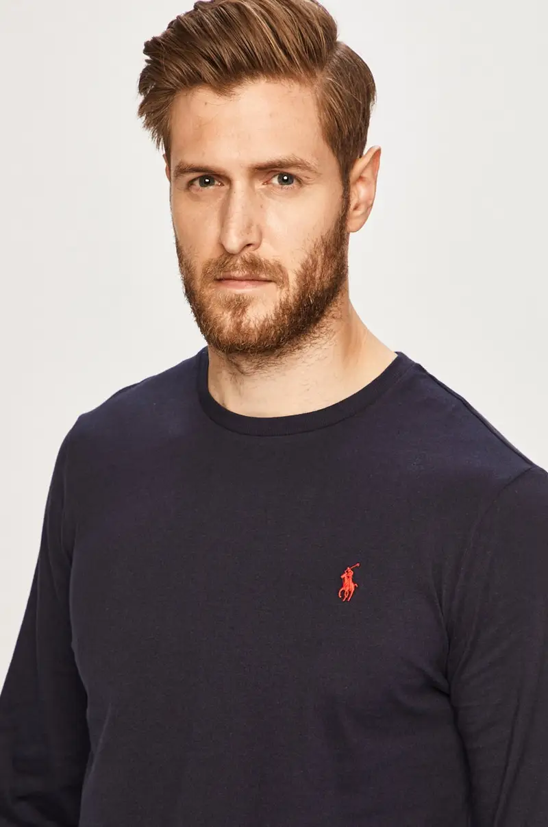 camicia a maniche lunghe Blu navy miniatura 4