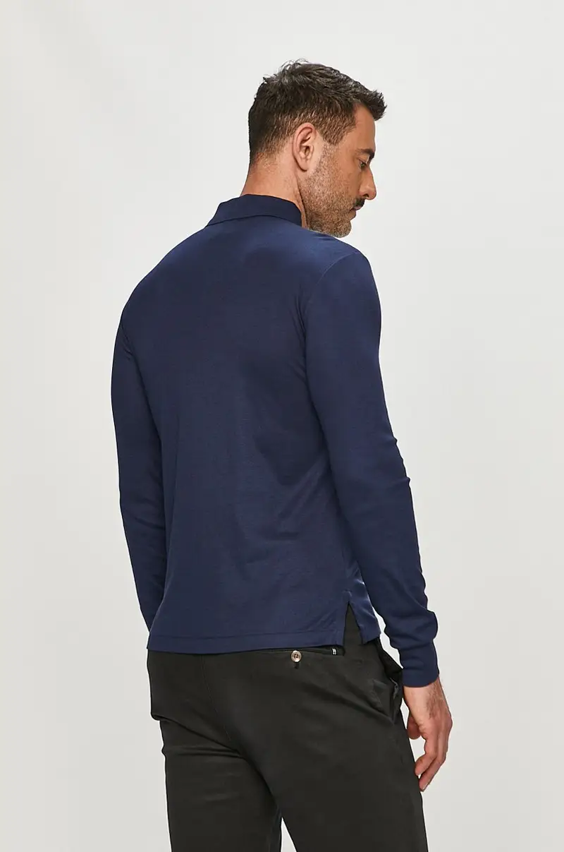 camicia a maniche lunghe Blu navy miniatura 3