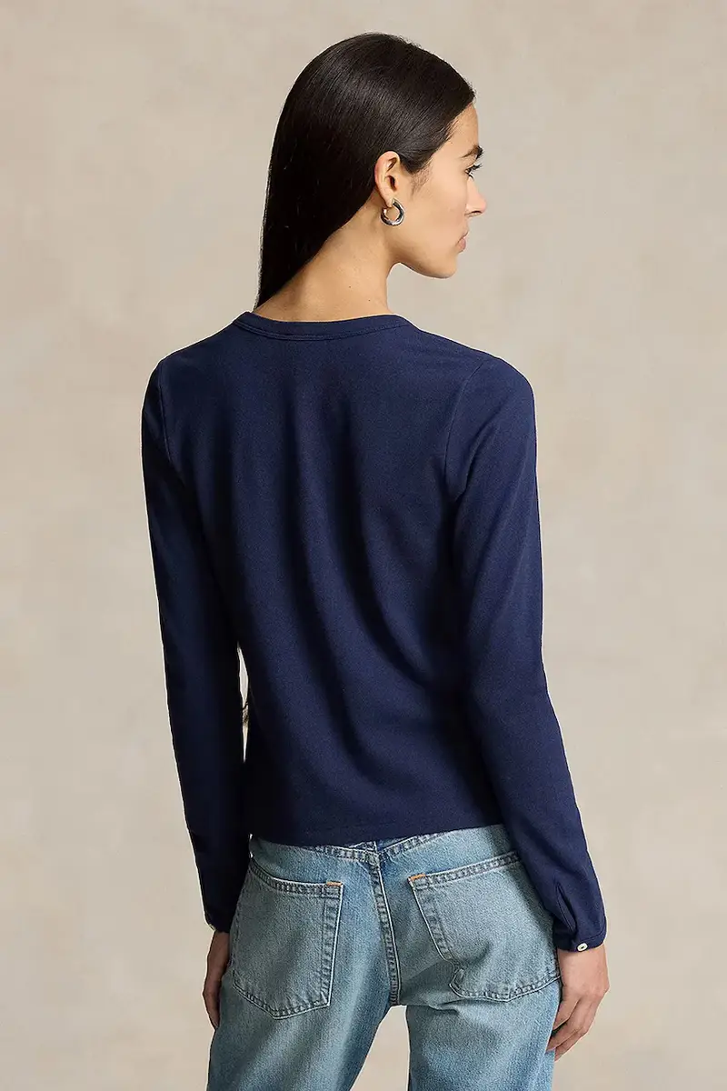 camicia a maniche lunghe Blu navy miniatura 2