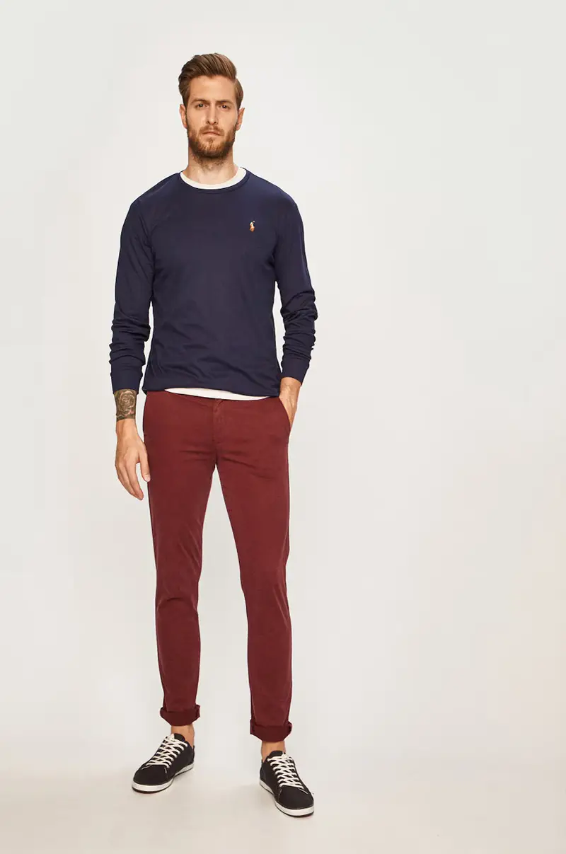 camicia a maniche lunghe Blu navy miniatura 2