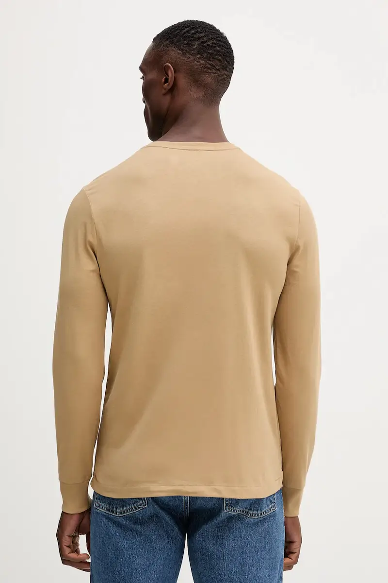 camicia a maniche lunghe colore beige 710P01524 Verde miniatura 3