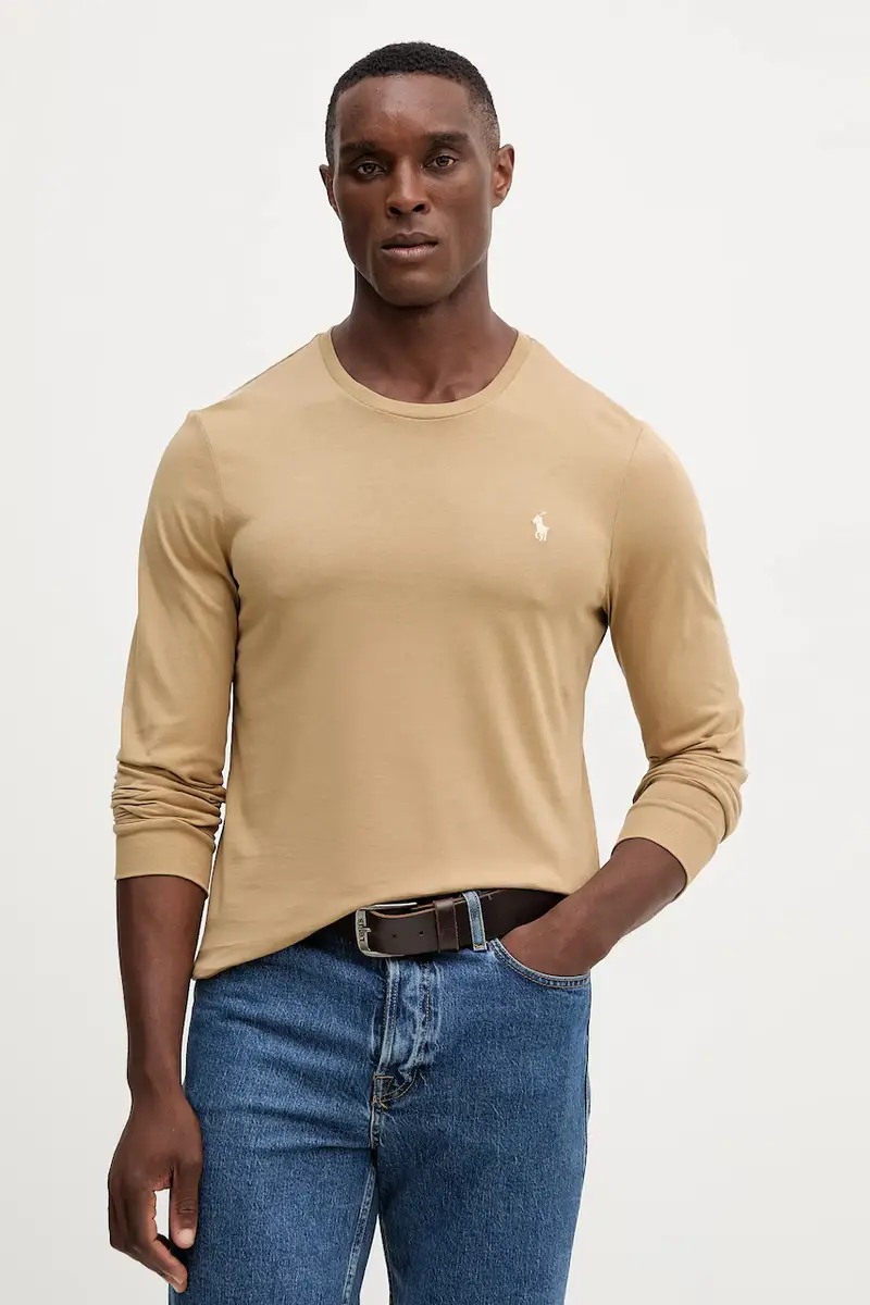 camicia a maniche lunghe colore beige 710P01524 Verde