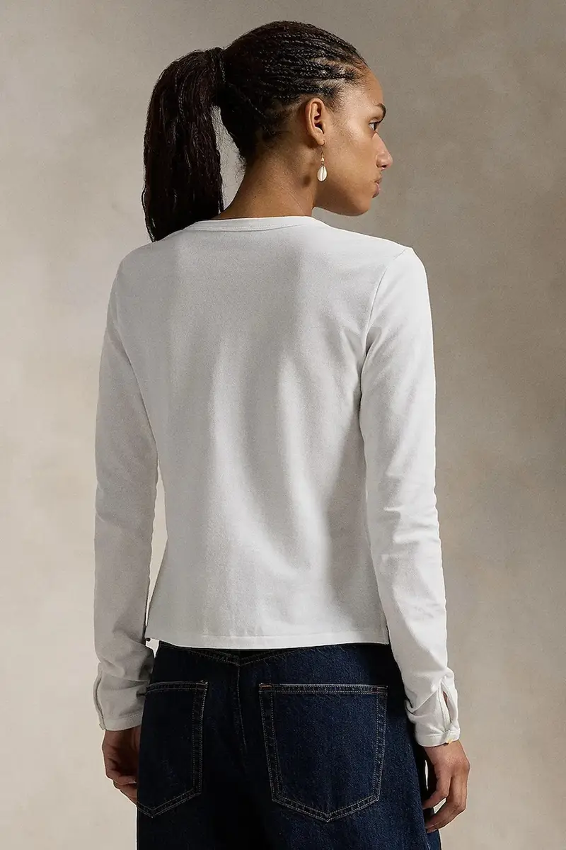 camicia a maniche lunghe donna colore nero 211941175 Bianco miniatura 2