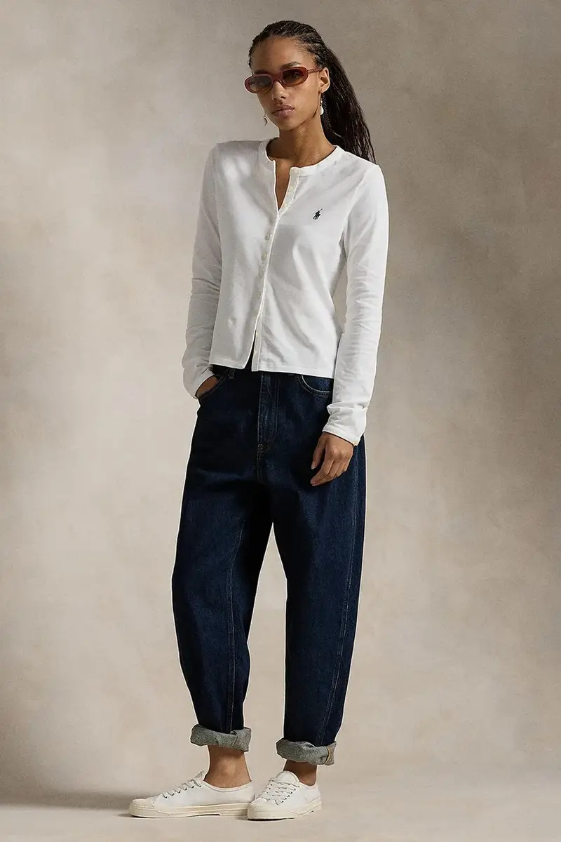 camicia a maniche lunghe donna colore nero 211941175 Bianco miniatura 3