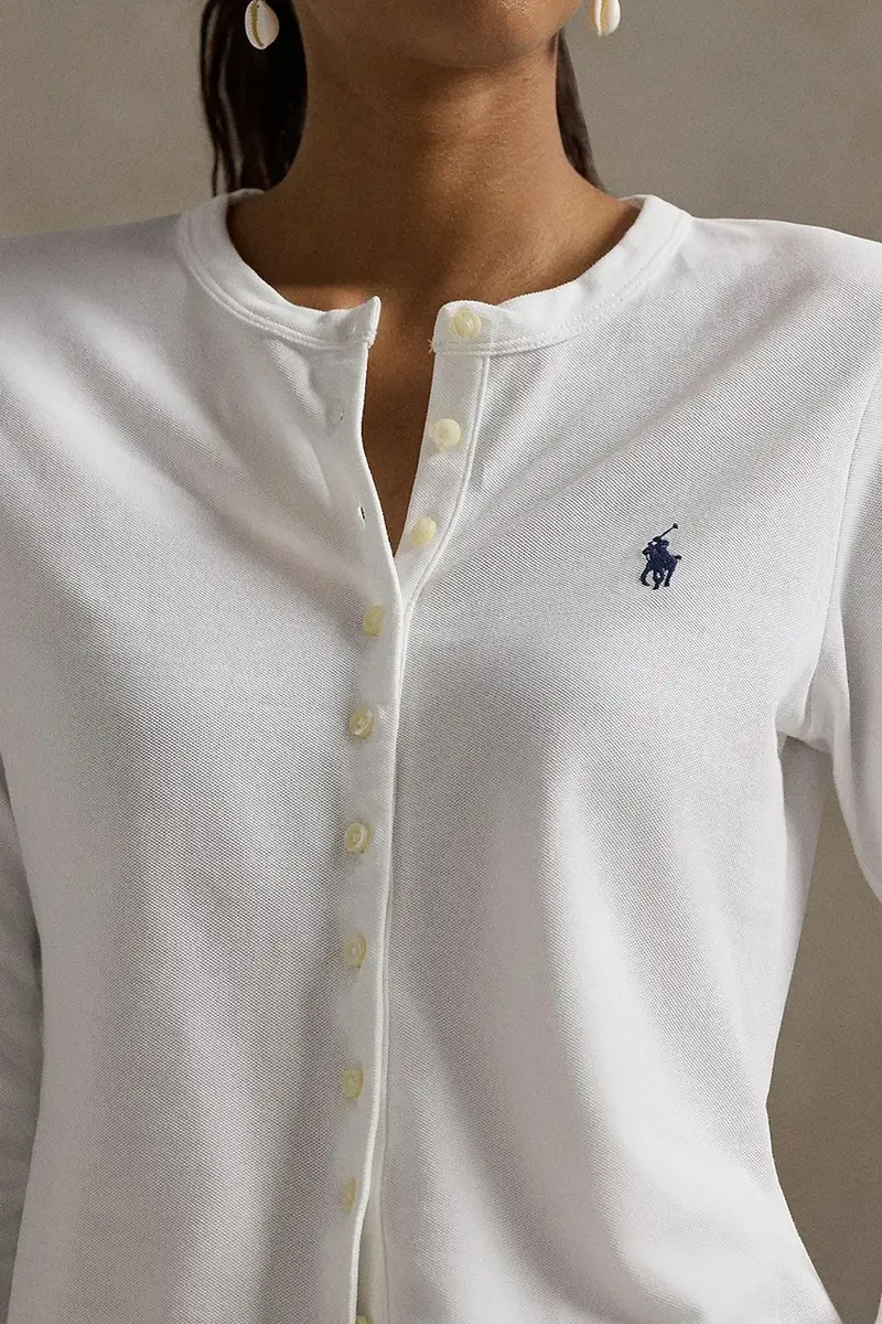 camicia a maniche lunghe donna colore nero 211941175 Bianco miniatura 4