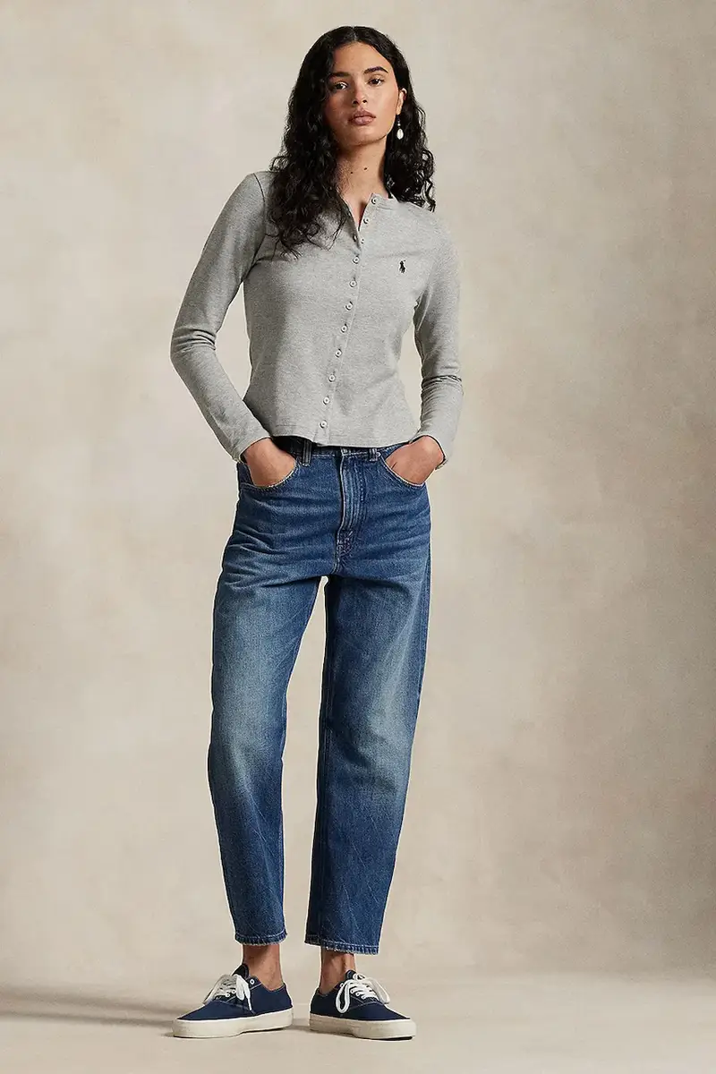 camicia a maniche lunghe donna colore nero 211941175 Grigio miniatura 3